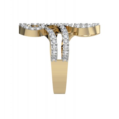 Fancy Diamond Coil Ring